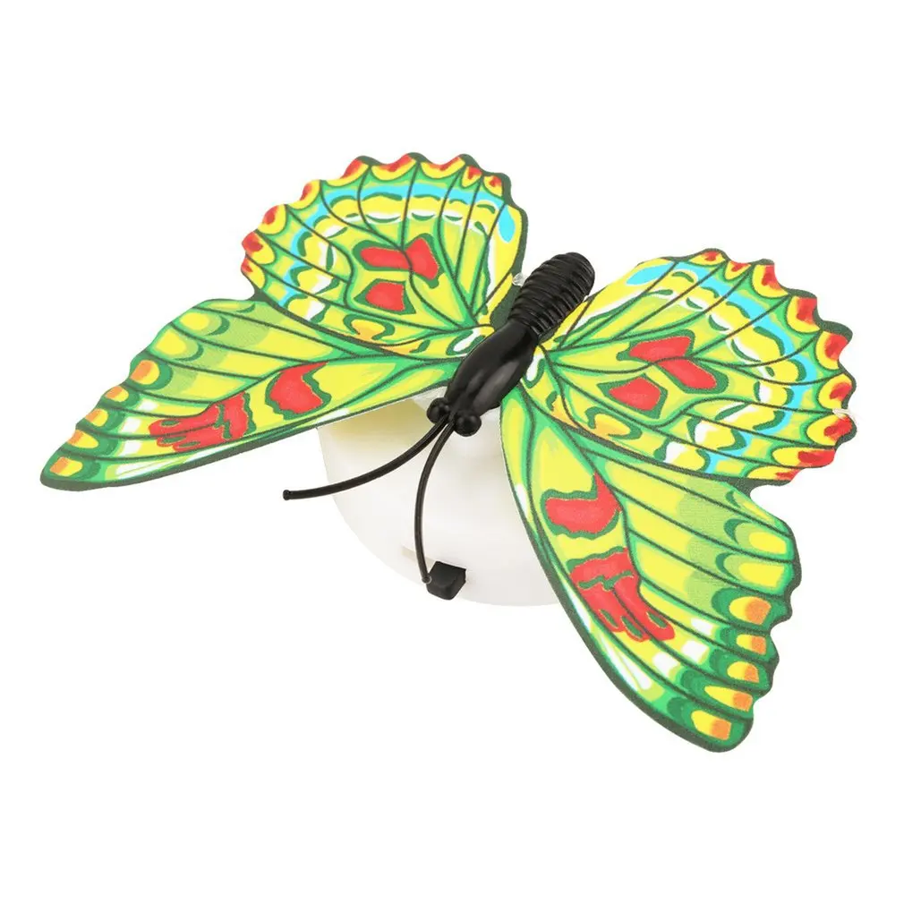 

Colorful Changing Butterfly Led Night Light Lamp Home Room Wedding Party Desk Wall Decor With Suction Cup Children Gifts