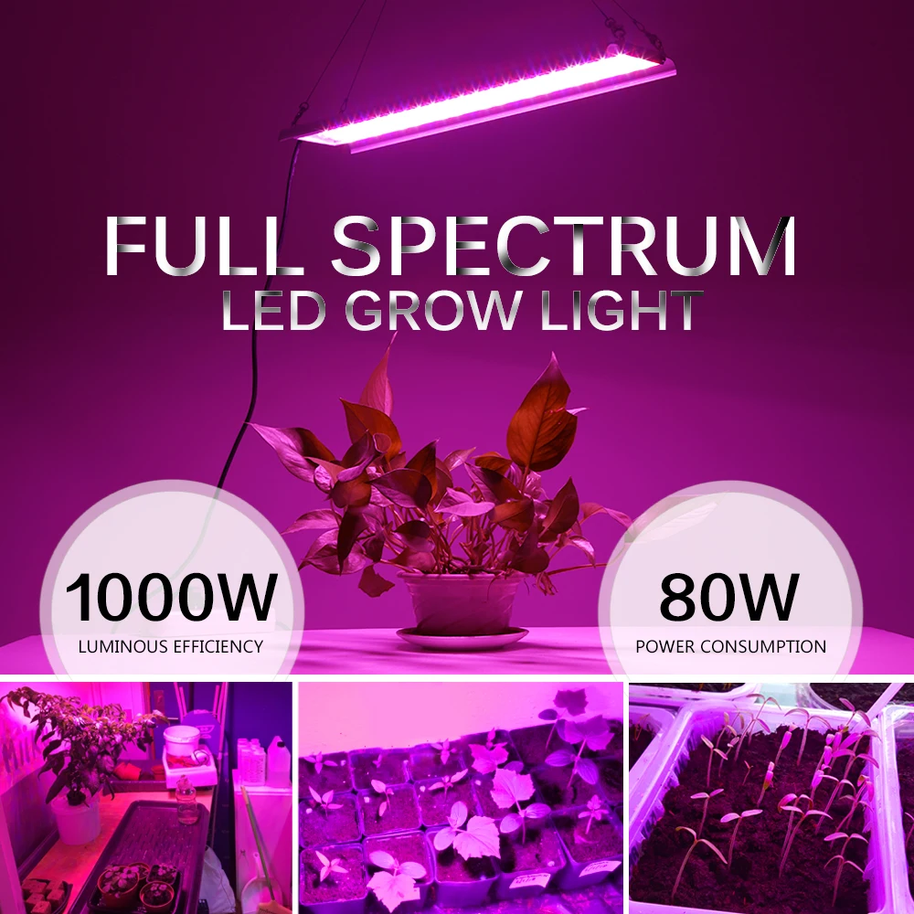 Крытый Phytolamp для растений 1000 Вт полный спектр светодиодный Grow светильник AC85 265V
