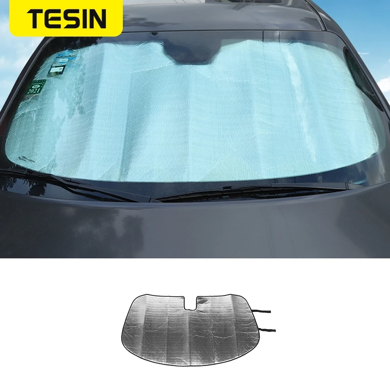 

TESIN Sun Visor for Dodge Challenger Car Front Anti UV Ray Window Windshield Sunshade Cover Accessory for Dodge Challenger 2009+