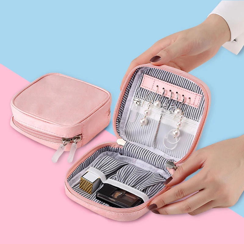 

Hot Travel Portable Jewelry Bag Jewelry Storage Cosmetic Bag Lipstick Necklace Small Jewelry Box