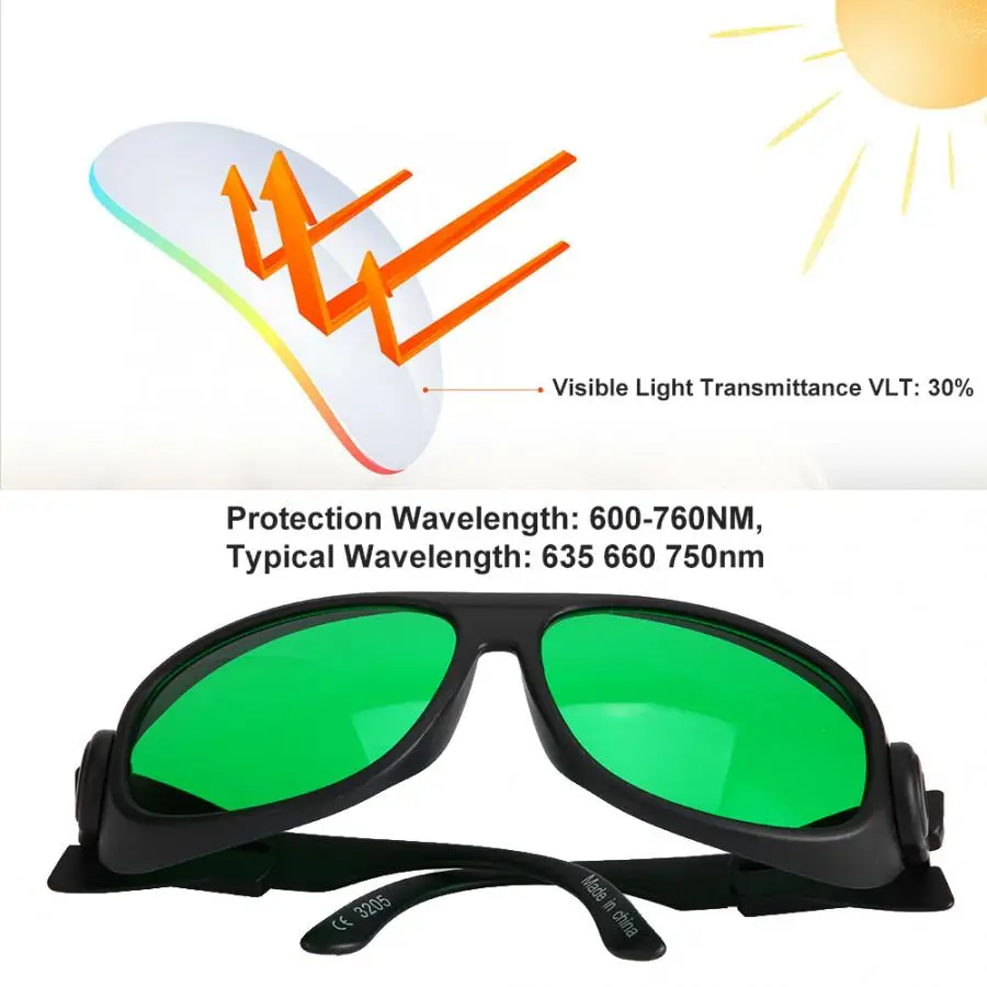 Защитные очки от лазеров 600 760нм защитные с защитой инфракрасного