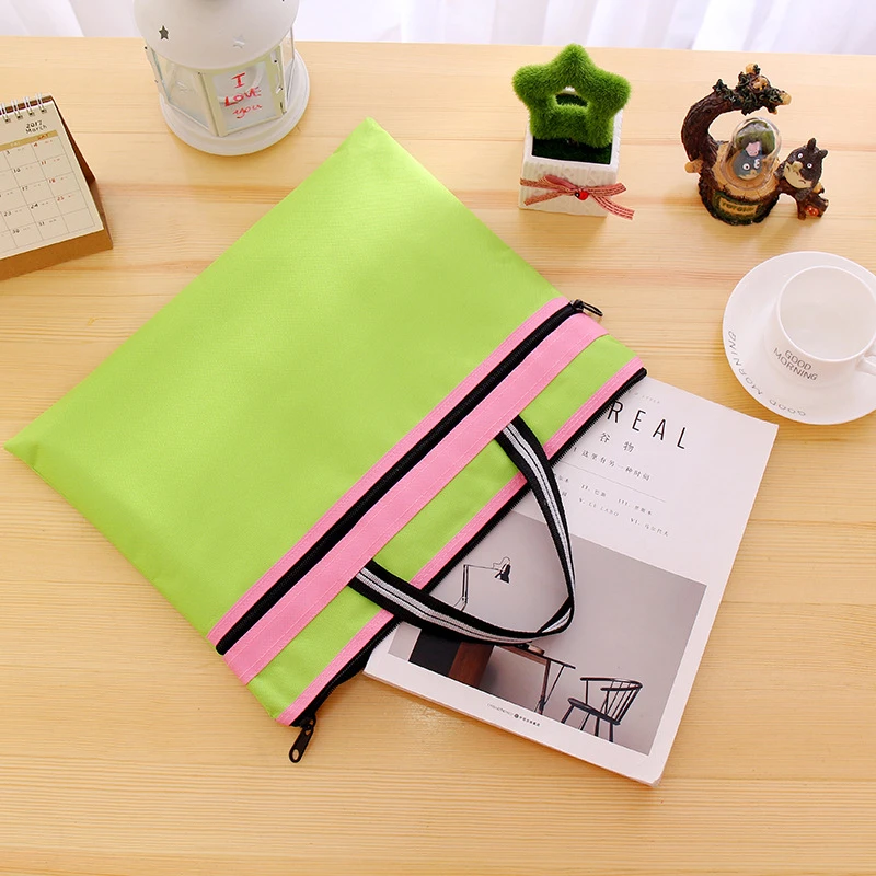 

DL Waterproof Oxford cloth ladies' casual zipper handbag for men's bag material bag Stationery office supplies for students