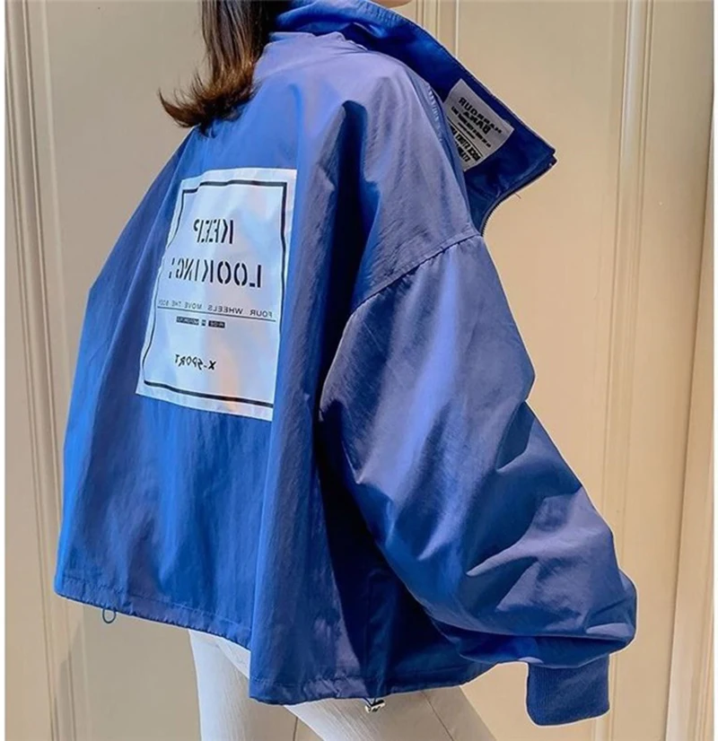 

Куртка женская с длинным рукавом, свободная Базовая уличная одежда в стиле Харадзюку, Бомбер, верхняя одежда больших размеров, лето