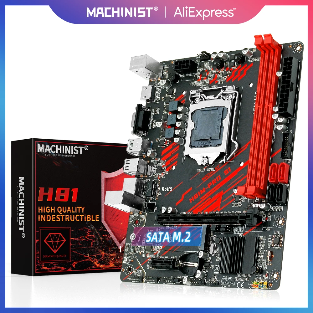 MACHINIST H81 материнская плата LGA 1150 поддержка Core i3 i5 i7 CPU Xeon E3 V3 процессор DDR3 Настольный