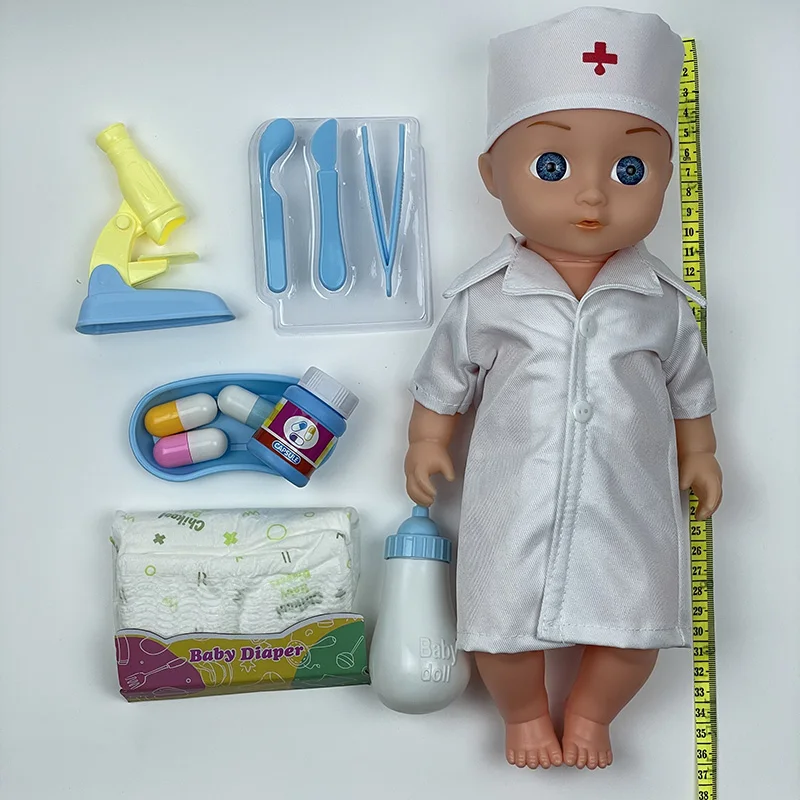 

Uniform Boy Baby 14 Inch New Reborn SIlicone Body's Doll Looklike A Baby Toys For Girl
