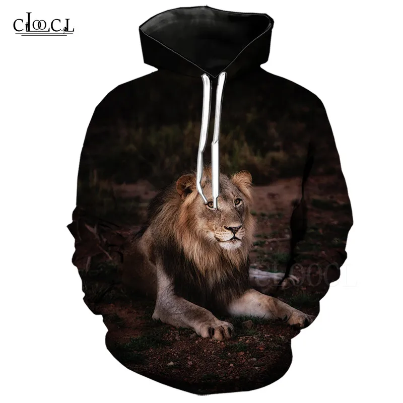 С животным принтом размера плюс 3D Лев толстовки для мужчин/Женская обувь на