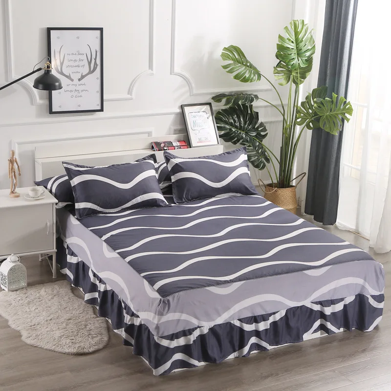 Постельное белье с геометрическим принтом постельное из 100% полиэстера домашний