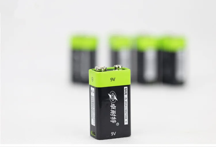 ZNTER 6 шт 9V 400 мА/ч литий li-po литий-ионная аккумуляторная батарея + Кабель micro usb для