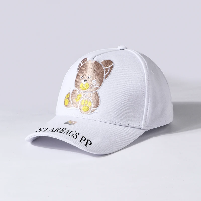 

new pp original skull embroidery Cartoon Bear cool hat adjustable casual baseball touring sports cap