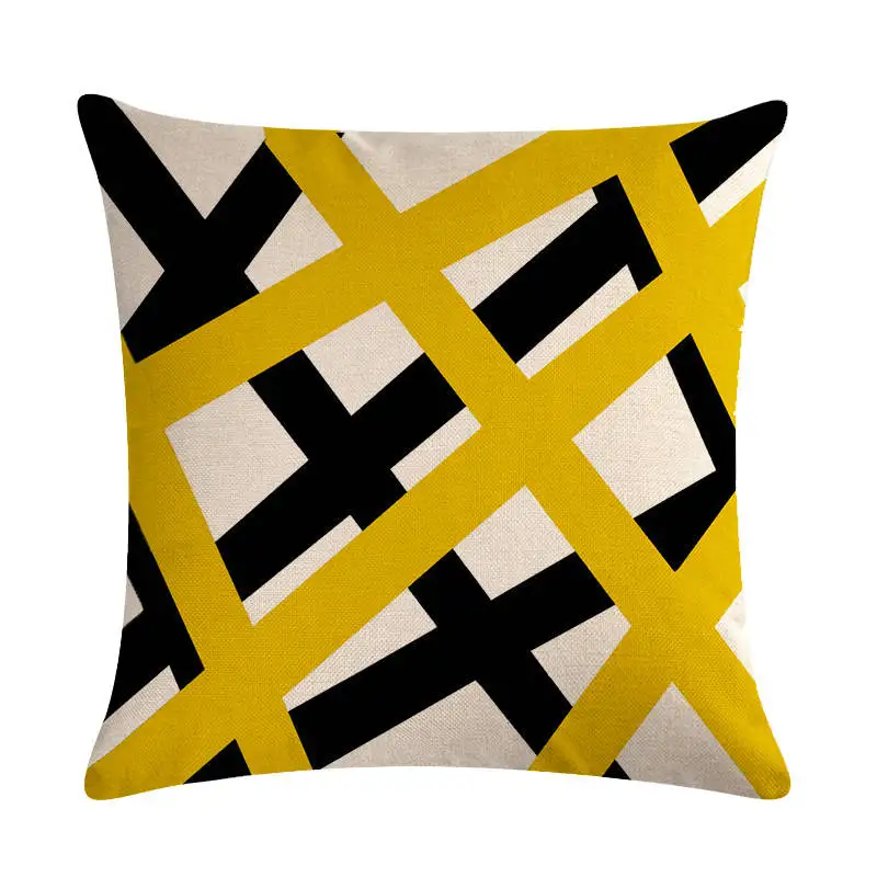 Nordic Cushion Decorative Pillows Grey Yellow Geometric Wave Cushions Covers Home Throw Pillow Case Pillowcase for Sofa 1475 | Дом и сад