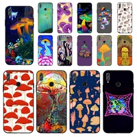 yndfcnb weird trippy mushroom psychedelic art phone case for huawei honor 8 x 9 10 20 v 30 pro 10 20 lite 7a 9lite case
