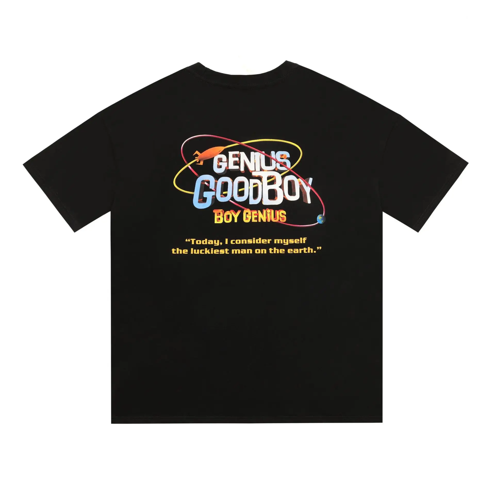 

Xoxo Googboy Short Sleeve Letter Gradient Logo Printing Tide Brand Korean Version Casual Loose Men T-Shirt