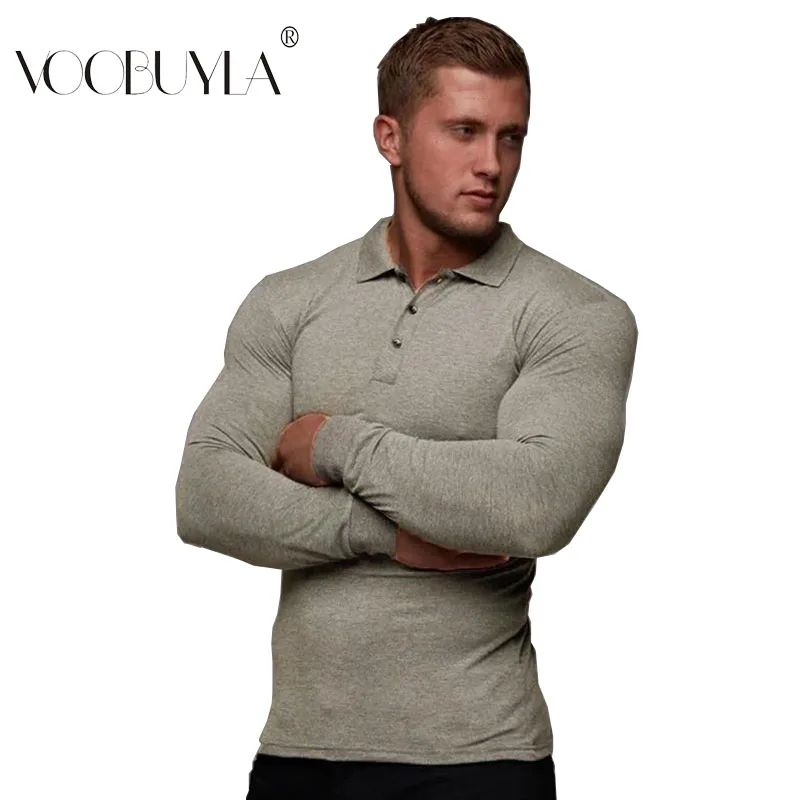 2020 Весенняя компрессионная Мужская рубашка Рашгард для фитнеса с длинным