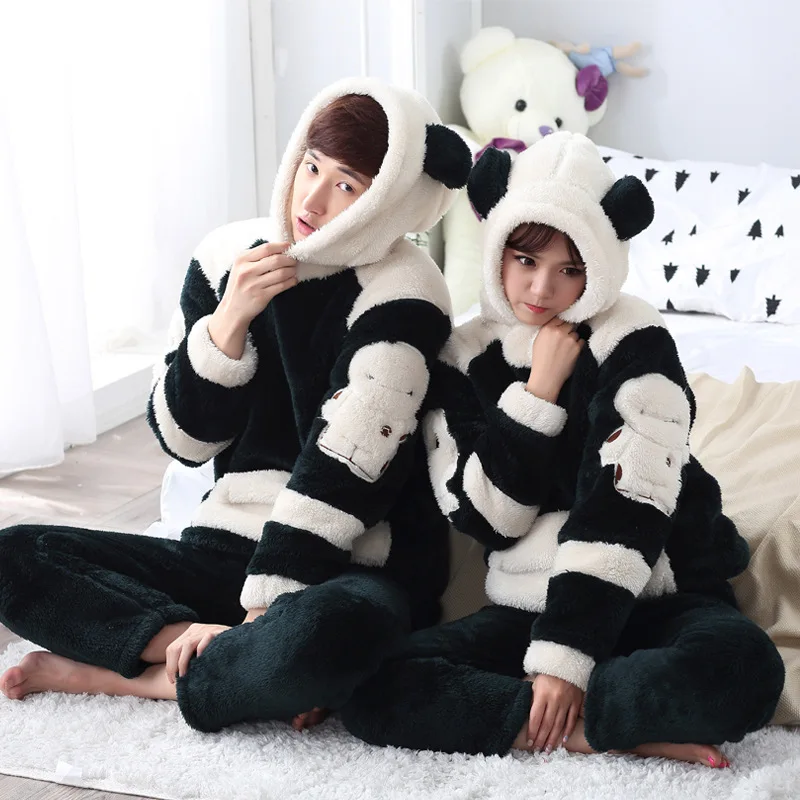 Мужской осенний пижамный комплект унисекс женские зимние ночные комплекты