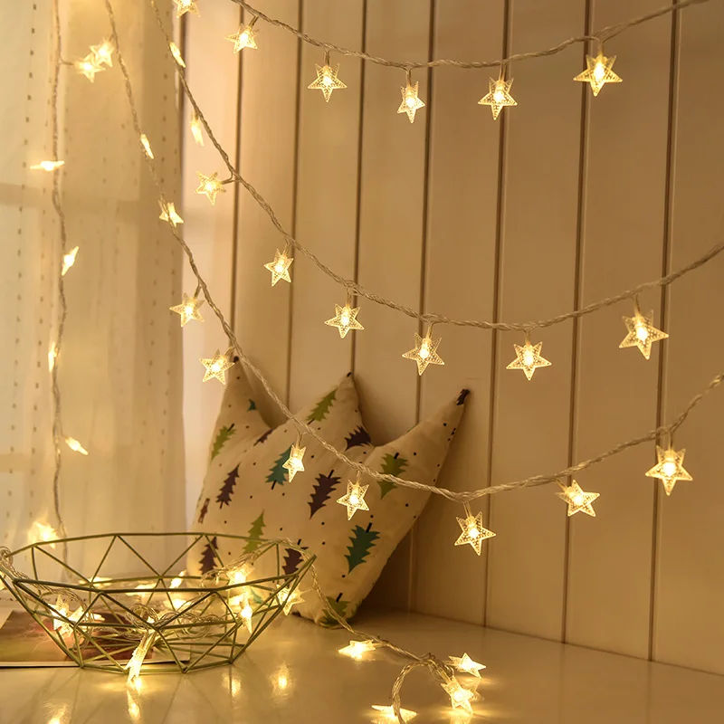 

3m 5m 10 estrelas de fadas guirlanda led luzes da corda prova dwaterproof gua para decorao natal rvore casamento casa decorao