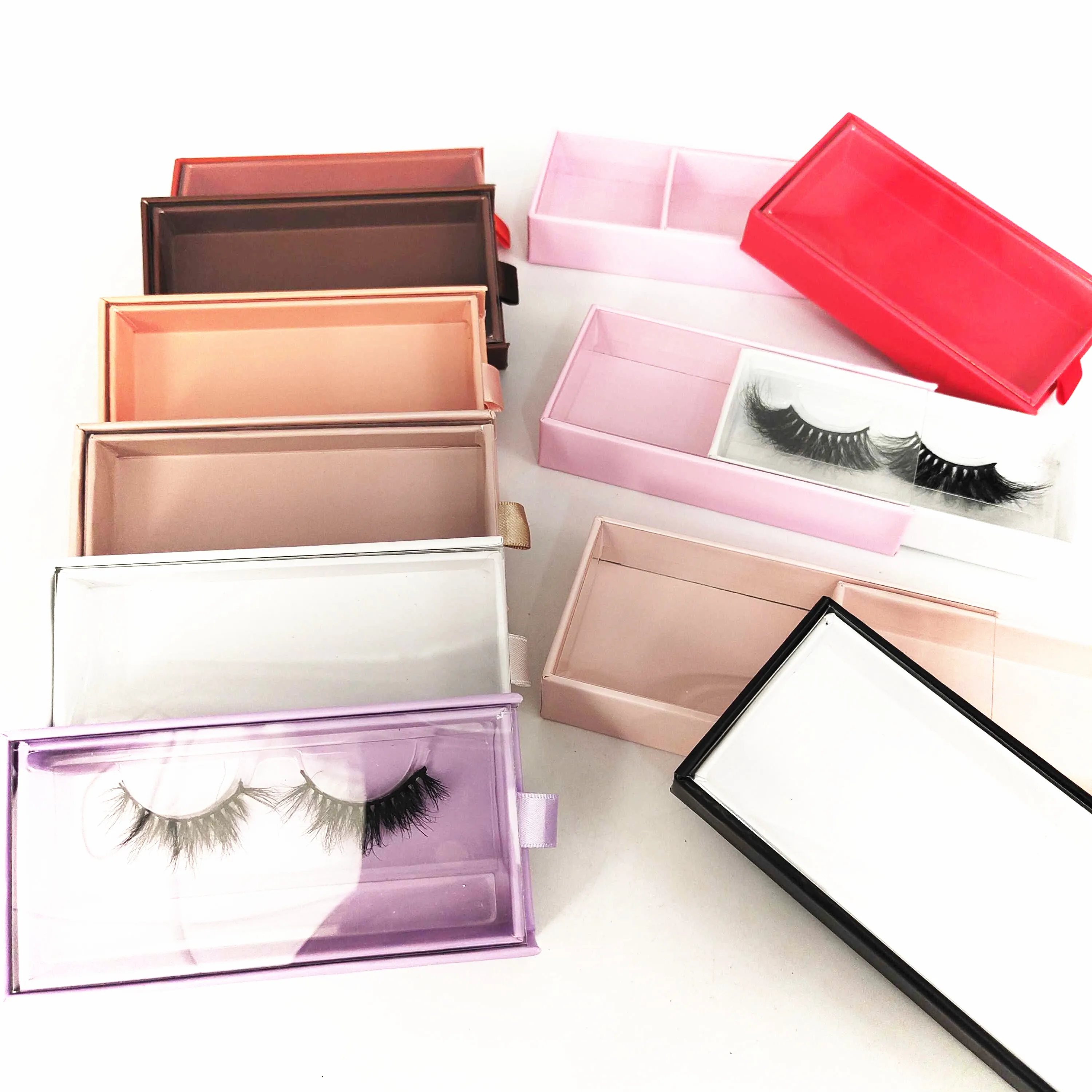 Новые коробки для упаковки ресниц дизайн 3d искусственные норковые натуральные