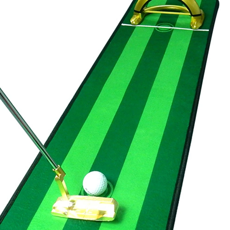 

Foldable Portable Golf Putting Practice Velvet Blanket Train Set Indoor Sports R58B
