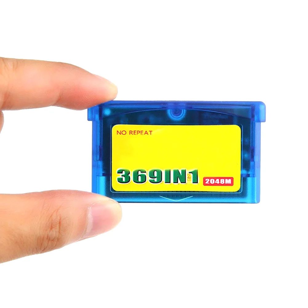 Консоль игровая Nintendo GBA 369 дюйма с видеокартриджем пластиковая Карта |