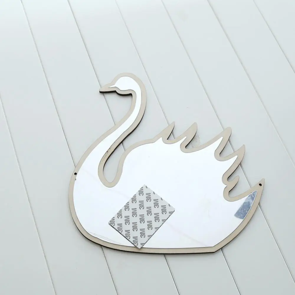 New Swan INS, скандинавском стиле, Бабочка, Бэтмен, облако, безосколочный акриловый, украшение для ванной комнаты, зеркало для детской комнаты, украшение стены, дизайн детской комнаты - Цвет: New Swan
