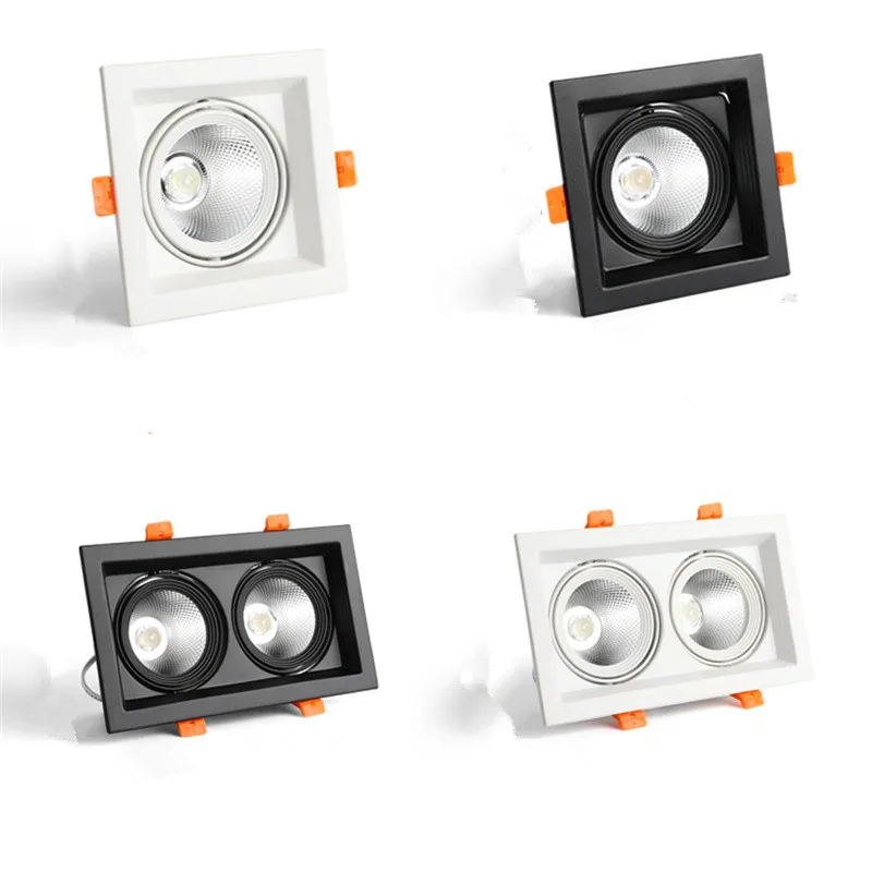 

Super Bright Square Dimmable COB LED Recessed Downlight 10W/20W 3000K/4000K/6000K Ceiling Spot Lamp AC110 220V Home Decor