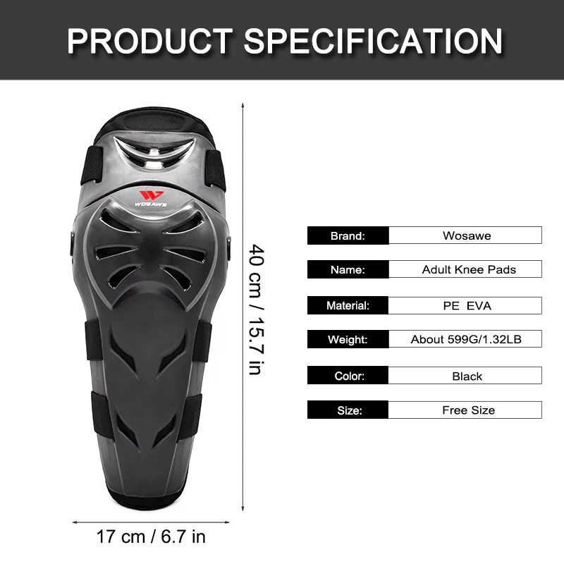 WOSAWE Moto наколенники для гонок мотокросса защитная Экипировка мотоцикла MTB