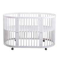 crib solid wood baby round bed can be spliced big bed crib multifunction bb cradle bed