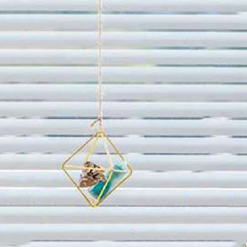 

Promotion! 6Pcs Air Plant Holder Mini Metal Tabletop Decor Modern Geometric Planter Tillandsia Air Fern Display Stand