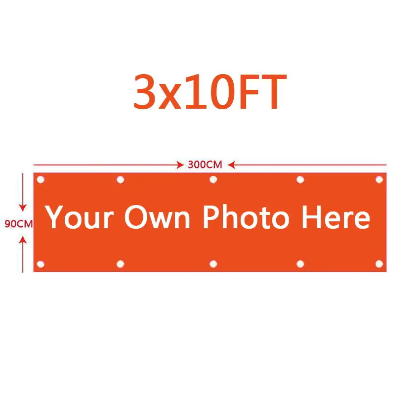 

Banner Custom Your Logo Vivid Color Flag 3x10FT Hot Selling Premium Quality Durable Material Company Advertising Club Team High