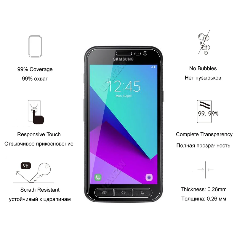Закаленное стекло для Samsung Galaxy Xcover 4 G390F G390W 4s G398F защитное защита экрана|Защитные