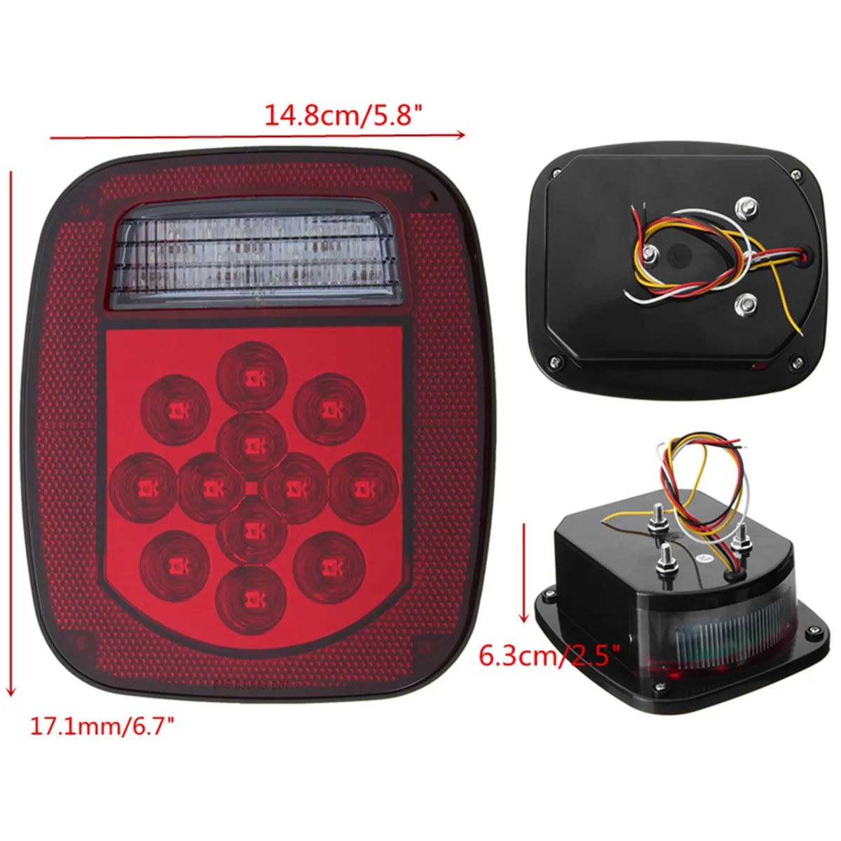 

39LED 2xCar Brake Light LED Stop Lamp Turn Signal Indicator Tail Light For Jeep Truck Trailer Boat Bus Lorry Caravan TJ CJ YJ JK