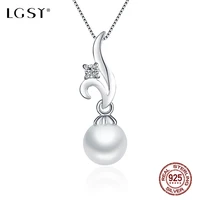 lgsy 925 sterling silver akoya pearl pendant fashion jewelry crystal pendant necklace seawater pearl making fine pendant fsp234