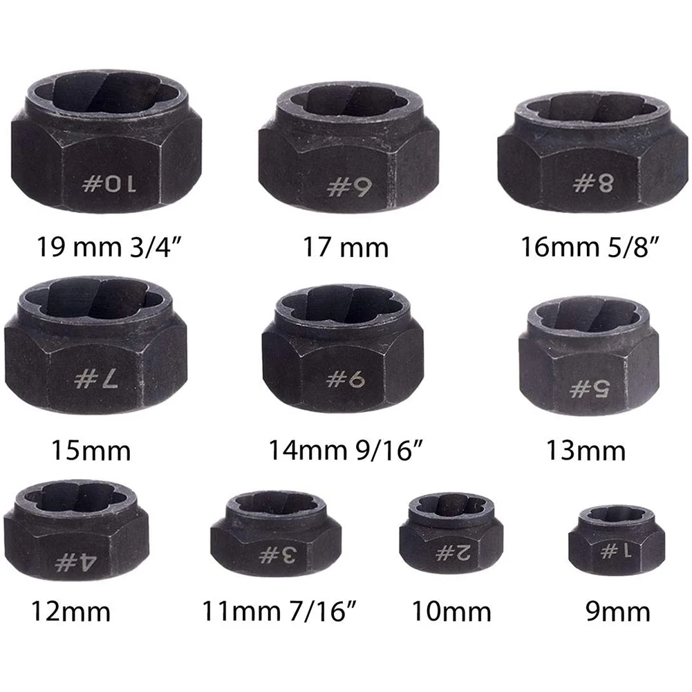 10 шт. инструменты для удаления поврежденных болтов и гаек 9-19 мм | Обустройство