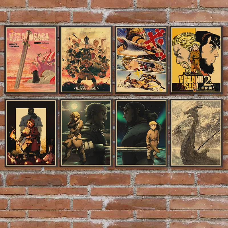 

Vinland Saga Anime Japanese comics Retro Poster Home Art Quality Painting living room Wall Decor