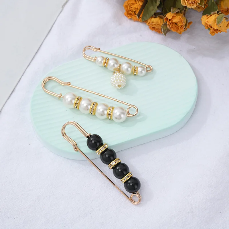 

Pearl anti-fade brooch pants waist big change small buckle pin, women's fashion brooch jewelry