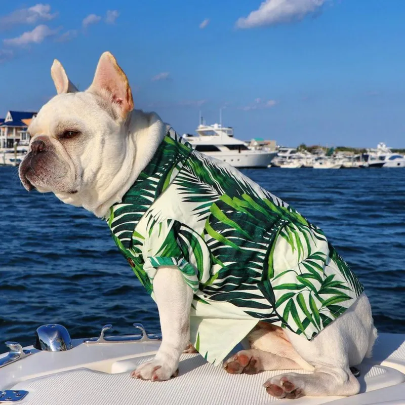 

Summer Beach Dog Shirt Pet Clothes Puppy Dogs Hawaii Style Clothing Floral T Shirt Hawaiian Dog Cat Chihuahua Pets Costume