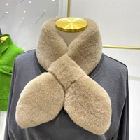 winter scarf for women cozy real rex rabbit fur wraps neck warmer soft stylish collar