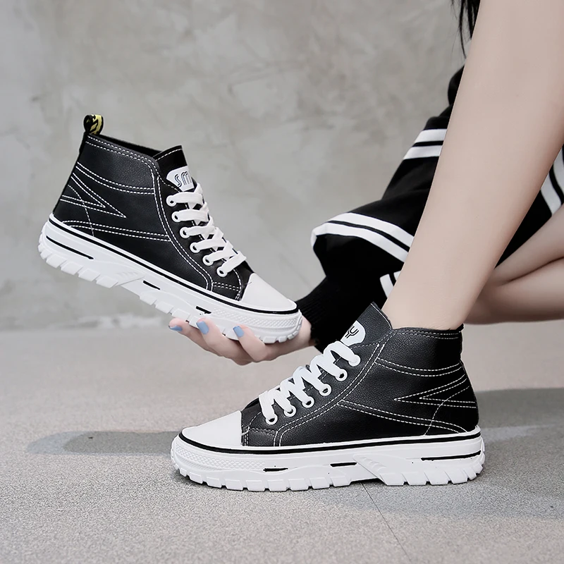 Женские холщовые туфли новинка 2020 женская обувь студенческие высокие женские