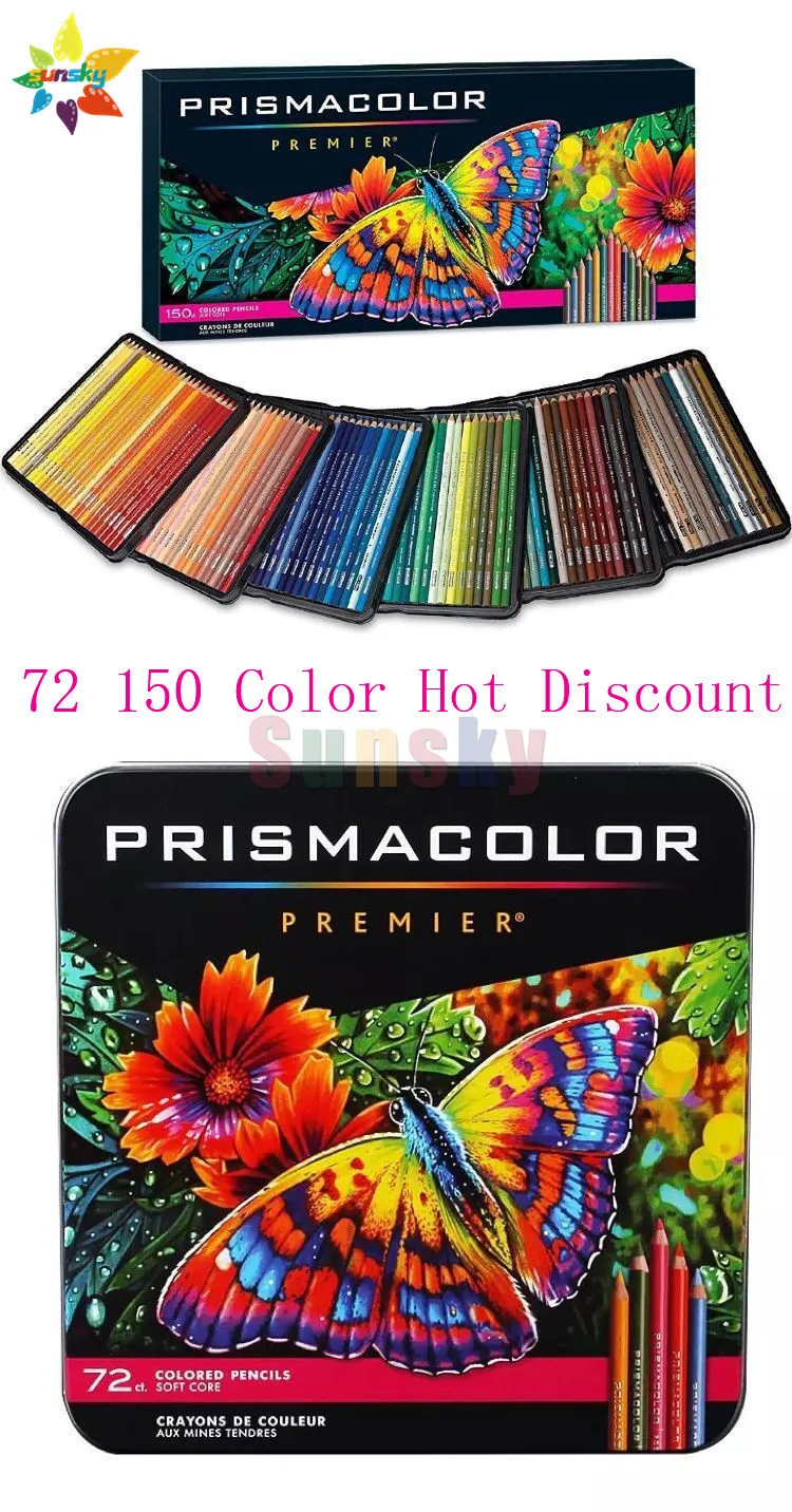Оригинальный карандаш для рисования Prismacolor Premier 72 150 цветов масляный 4 0 мм с мягким