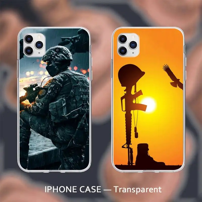 Чехол Камуфляжный армейский прозрачный для iphone se 2020 6 6s 7 8 plus x xs max xr 11 12 pro