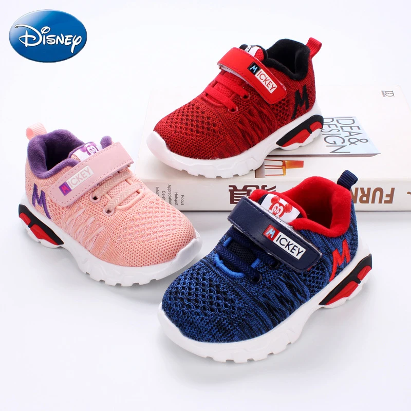 Дисней детская хлопковая обувь осень зима Микки Минни спортивная 2019 новая теплая