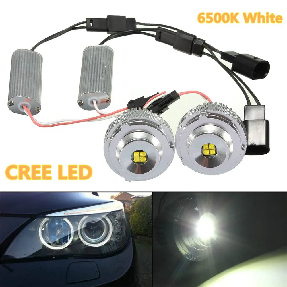 

2Pcs 20W White LED Angel Eyes Halo Light Bulbs For BMW E60 528i 535i LCI Super Brightness Long Lasting Life