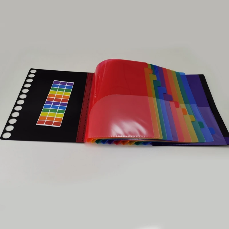

Expanding File Organizer 12 Pockets,Accordion Folders Letter Size , Assorted with Rainbow,for Home,Office and School