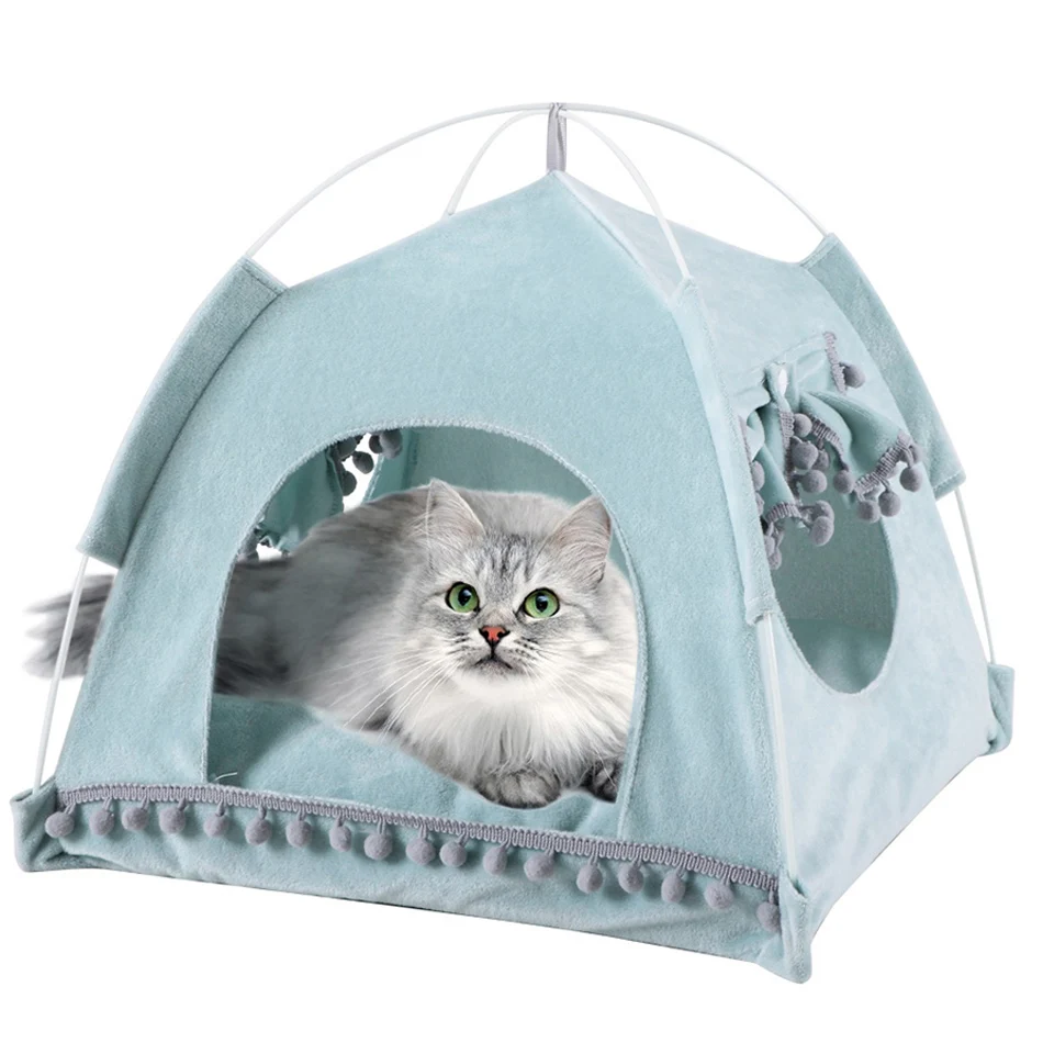

Pet Cat Tent Summer Soft Cave Hut Cat Bed House For Kitten Puppy Cushion Basket Cat Nesk Kennel