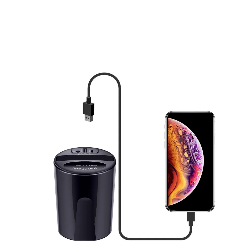 

Fast Wireless Car Charger Cup for Samsung S9 S8 Note10 9 Qi Wireless Charging Car Cup for iPhone XsMax/Xr/8plus 10W