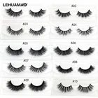 LEHUAMAO норковые ресницы 3D норковые накладные ресницы долговечные ресницы натуральные перекрестные норковые ресницы пушистый драматический макияж глаз