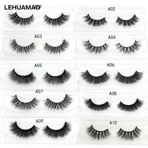 LEHUAMAO норковые ресницы 3D норковые накладные ресницы долговечные ресницы натуральные перекрестные норковые ресницы пушистый драматический макияж глаз