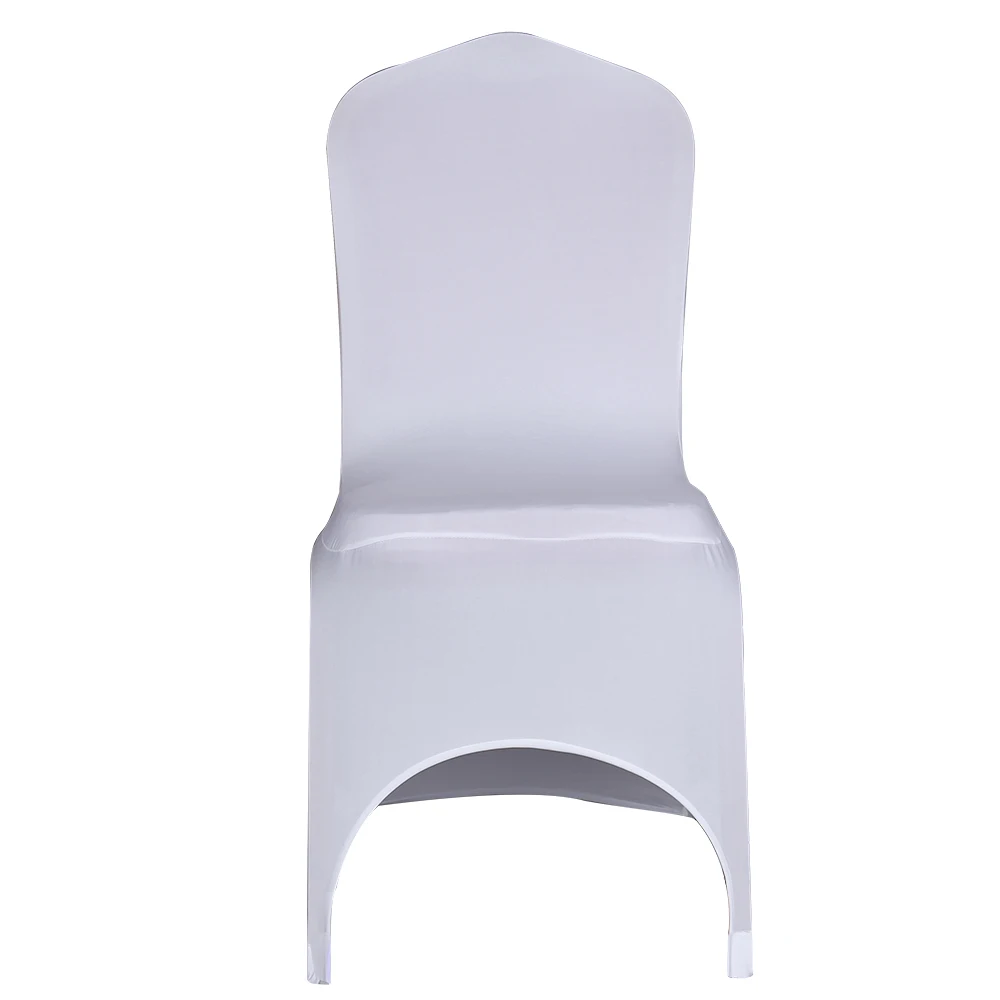1 шт. Универсальный полиэстер спандекс Белый стрейч банкетные чехлы для стульев