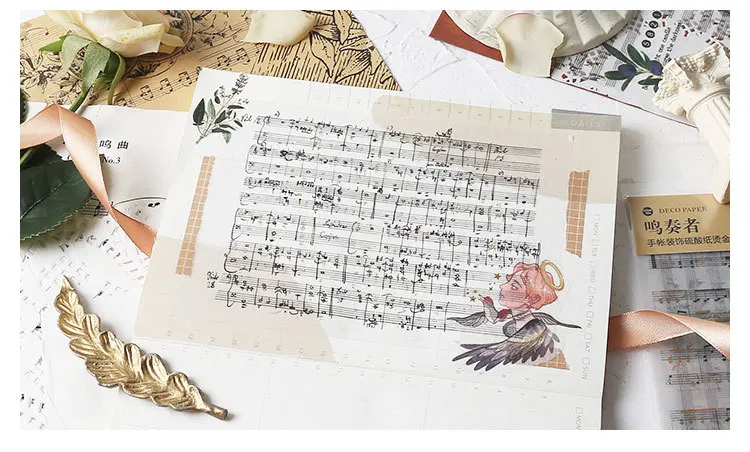 40 листов/лот Винтаж лесной сад калька Бумага наклейки для Скрапбукинг Happy planner изготовления открыток журнала проекта