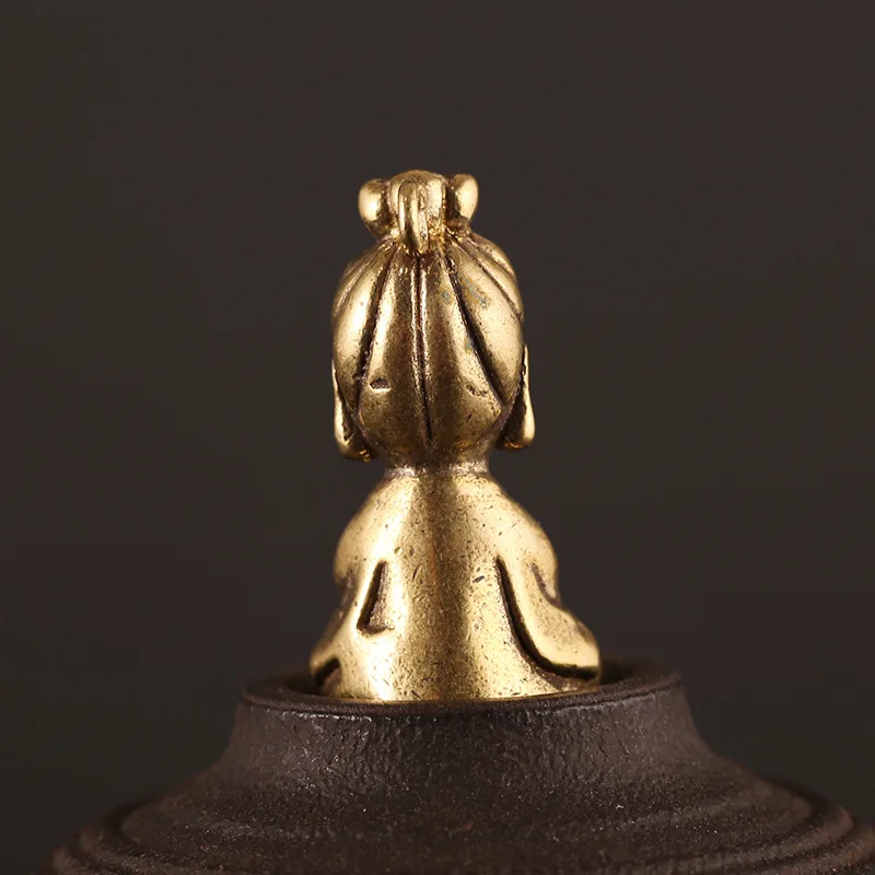 Винтажная латунная подвеска ручной работы Guan Yin аксессуары ювелирные изделия
