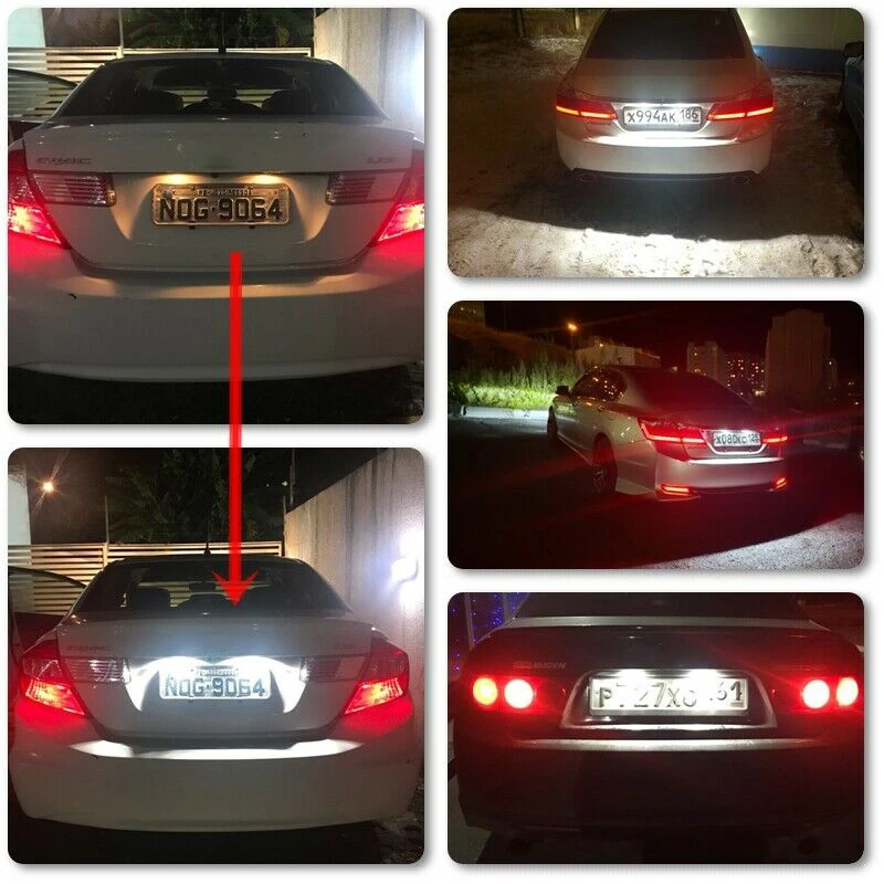2X 18 светодиодный светильник номерного знака прямой подходит для Acura TL TSX MDX Honda Civic